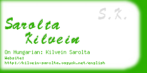 sarolta kilvein business card